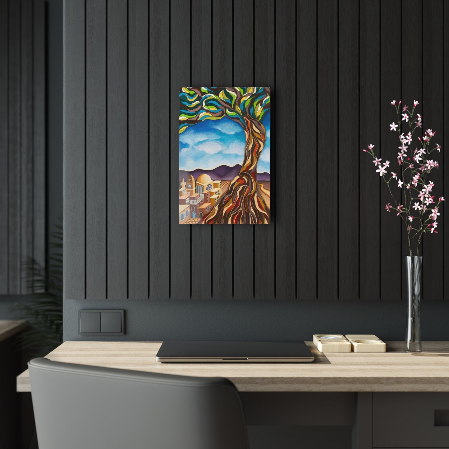 "The Tree of Life" by Yael Flatauer Glossy Modern Acrylic Wall Art Print
