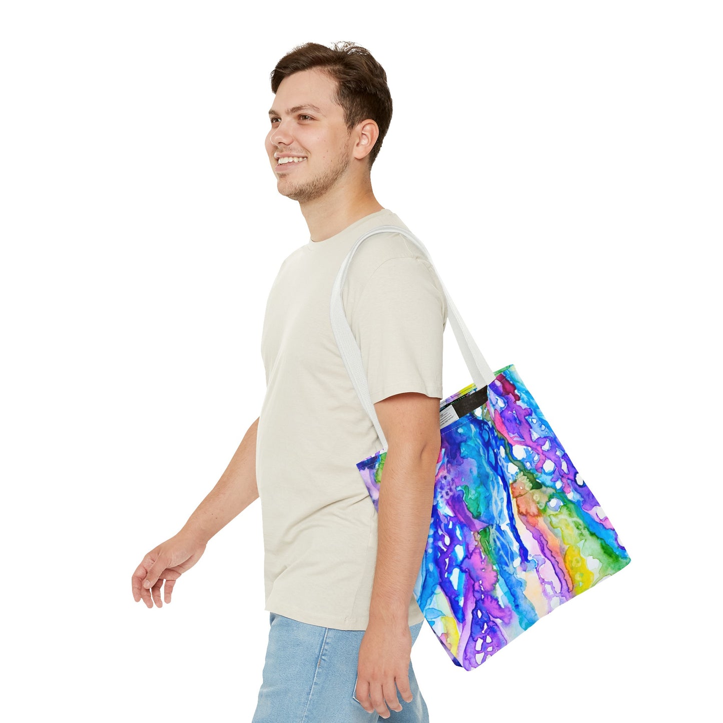 "Flow with the Universe” Tote with art by Avigail Sapir