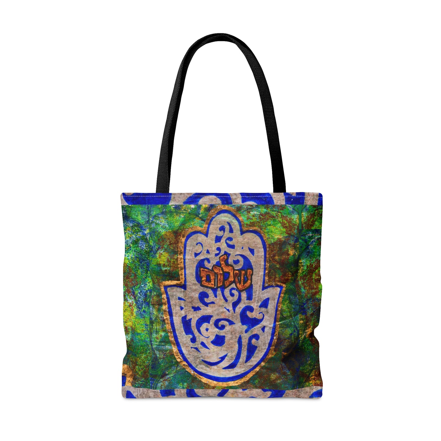 "Hamsa of Peace in Turquoise" by Esther Cohen Tote Bag