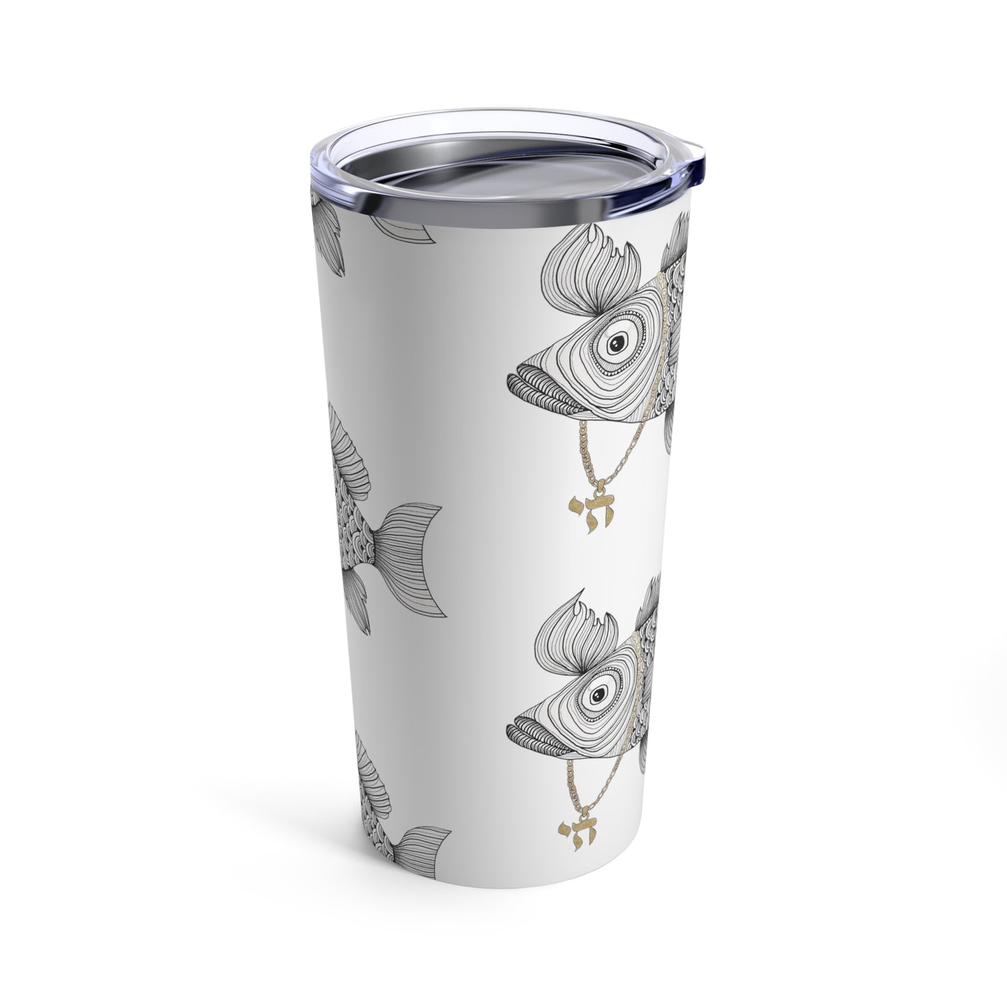 Chai Fish Tumbler 20oz by Yael Flatauer