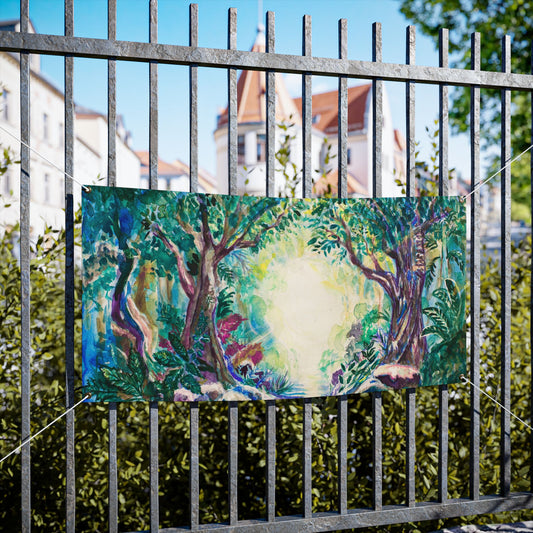 The Journey Begins by Avigail Sapir Sukkah Tapestry (waterproof)