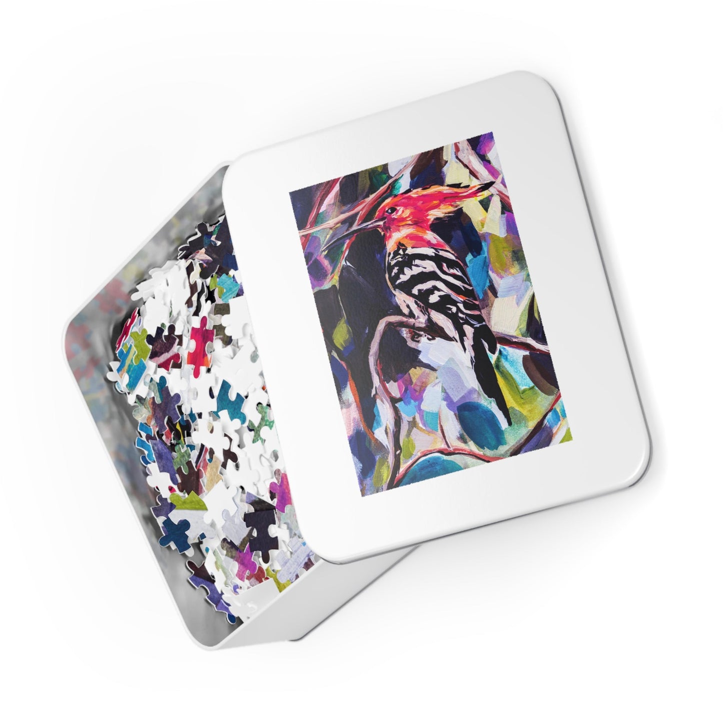 Painted Hoopoe Painting by Leah Luria Jigsaw Puzzle