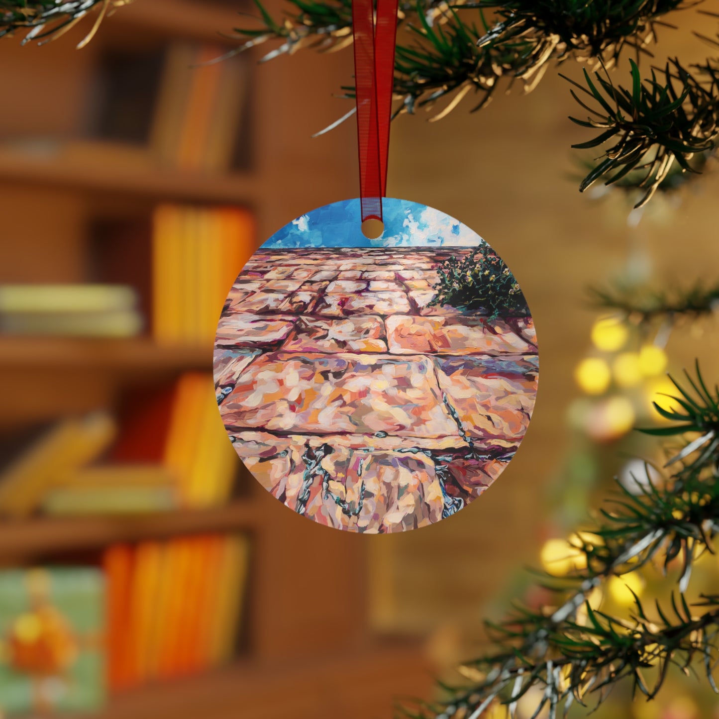 Kotel from Below by Leah Luria Painted Hanging Car Accessory (Metal)