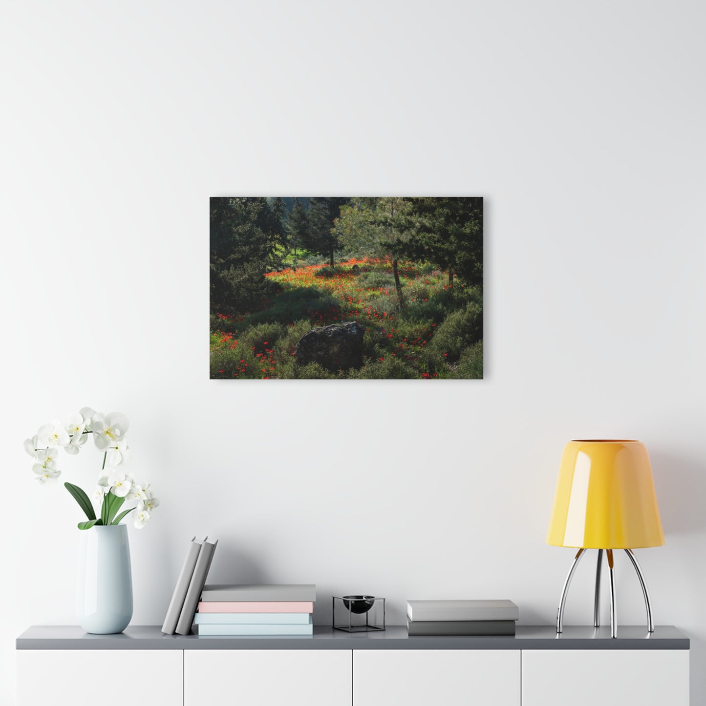 Ruchama Forest Anemones by Yehoshua Halevi Photograph - Acrylic Print (French Cleat Hanging)