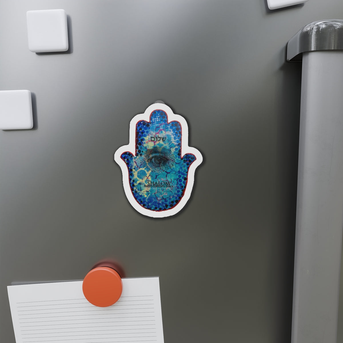 "Hamsa in Blues" by Esther Cohen Magnet