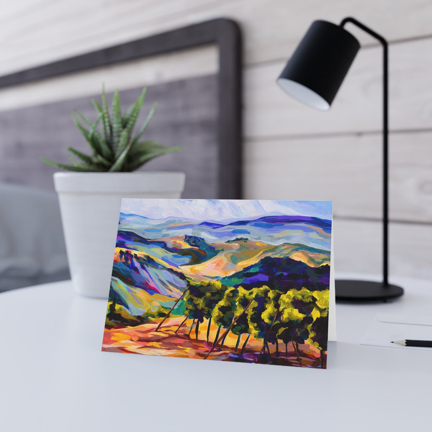 “Vineyard and Rolling Hills of Gush Etzion” by Leah Luria Postard