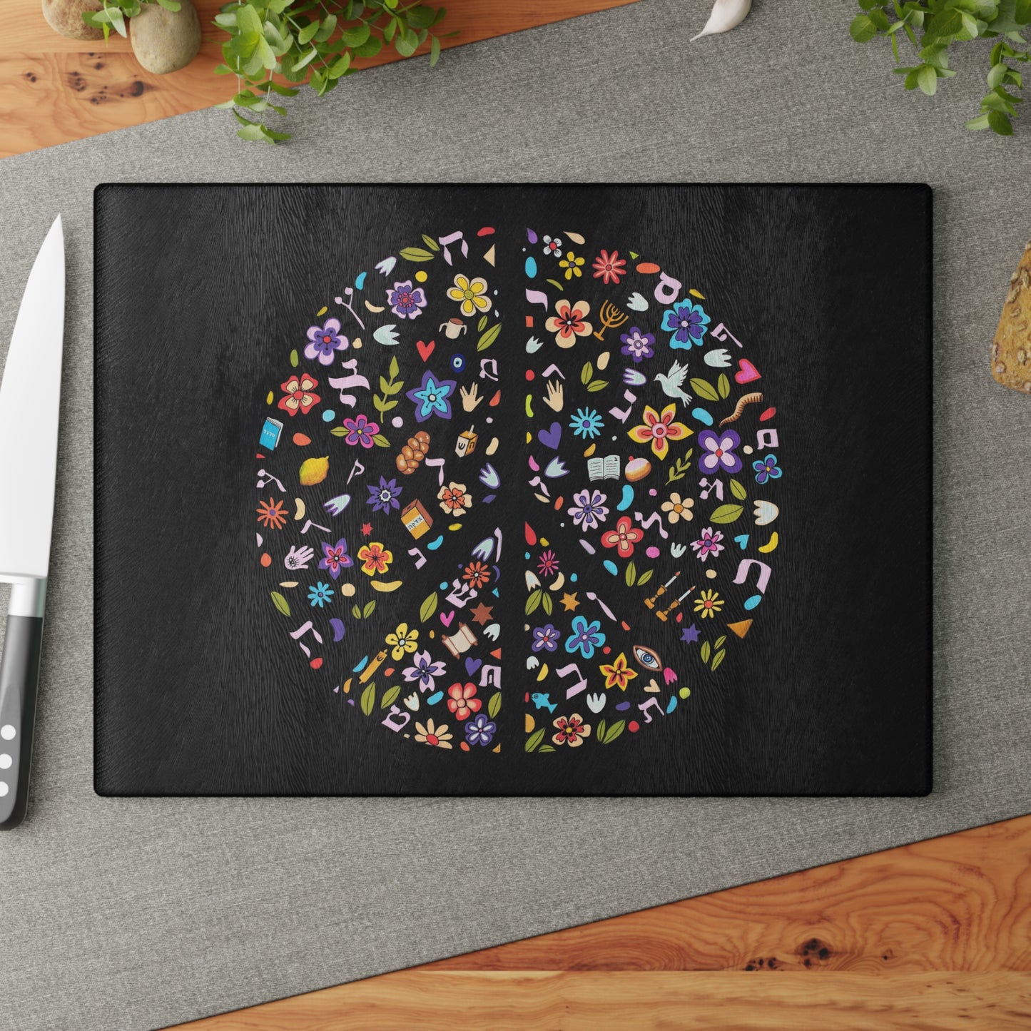 Piece of Peace Challah Board by Yael Flatauer