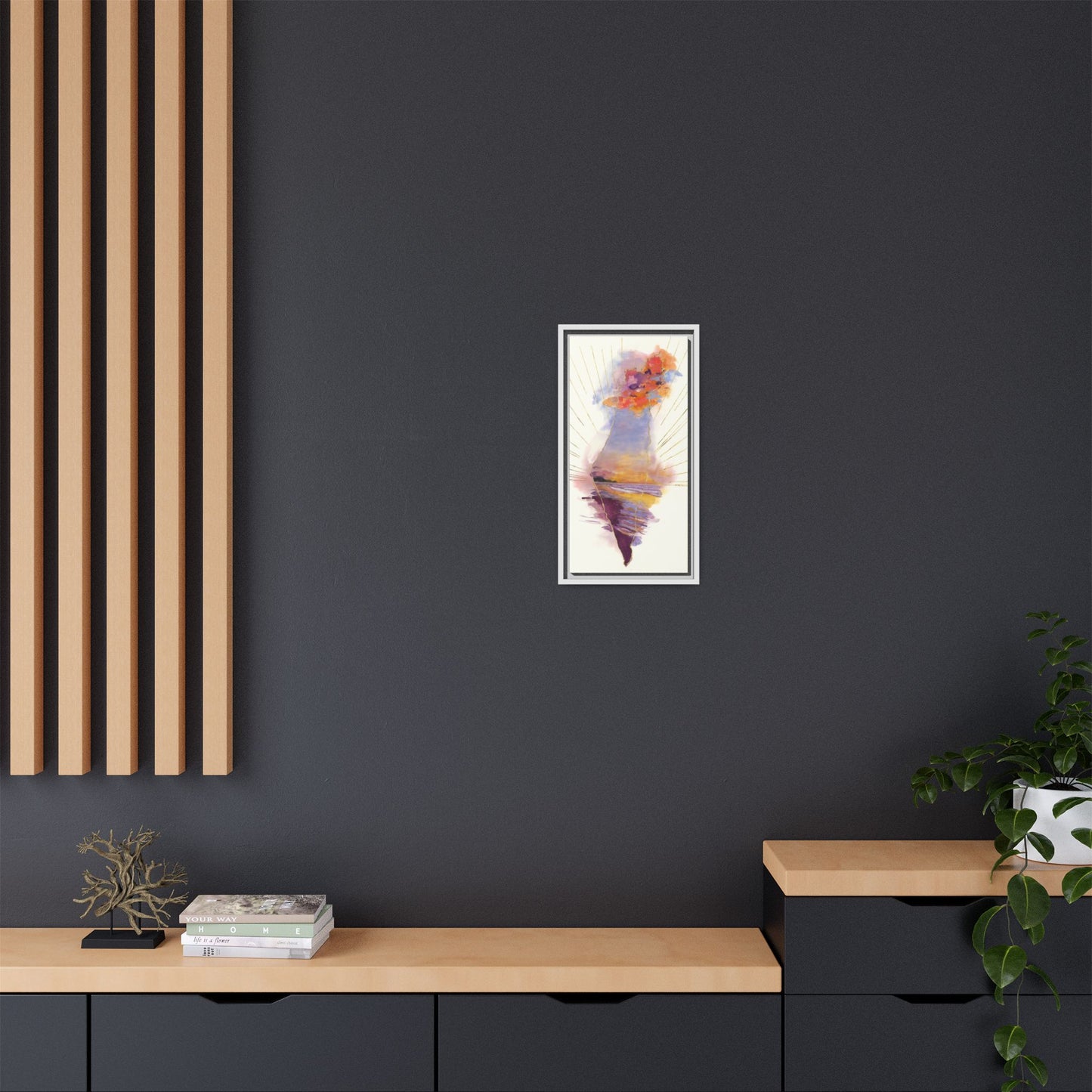 “Radiant Israel” - Map of Israel by Avigael Tondowski - Framed Canvas Print