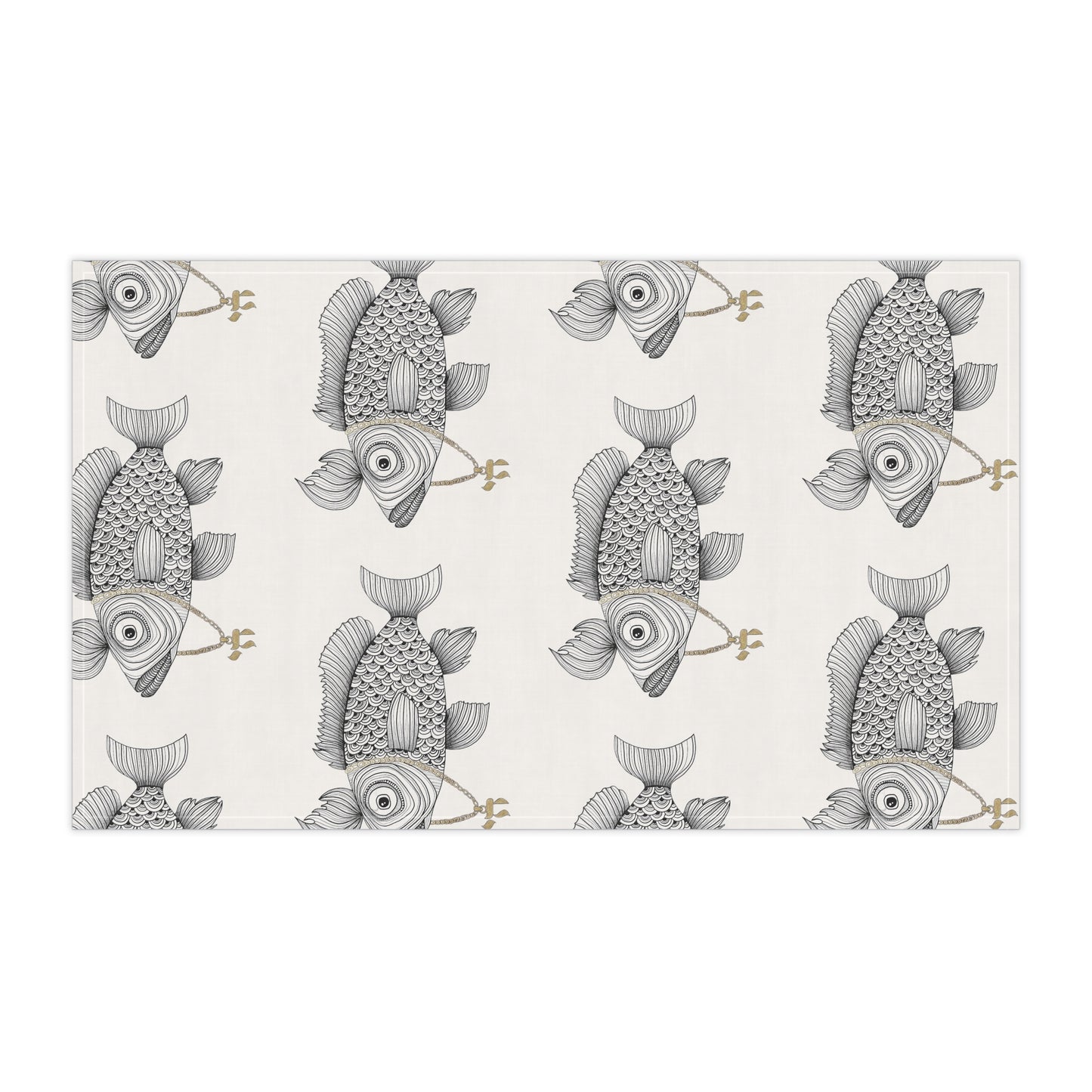 Chai Fish Tea Towel by Yael Flatauer