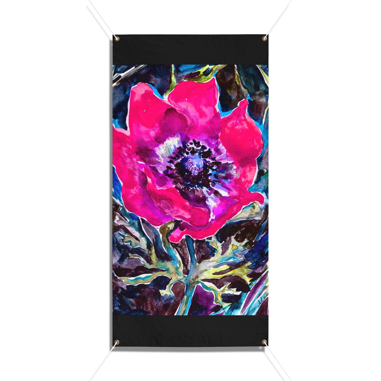Watercolor Kalania Sukkah Tapestry (waterproof)