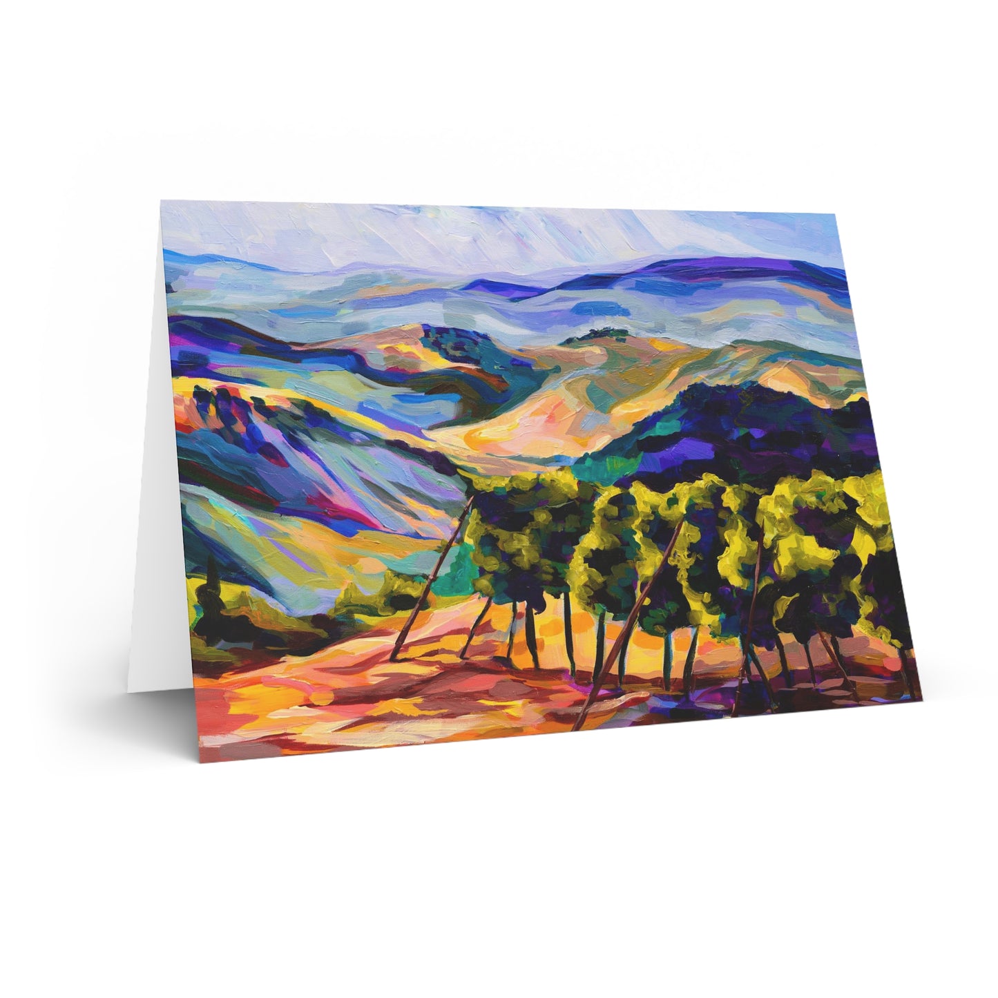 “Vineyard and Rolling Hills of Gush Etzion” by Leah Luria Postard