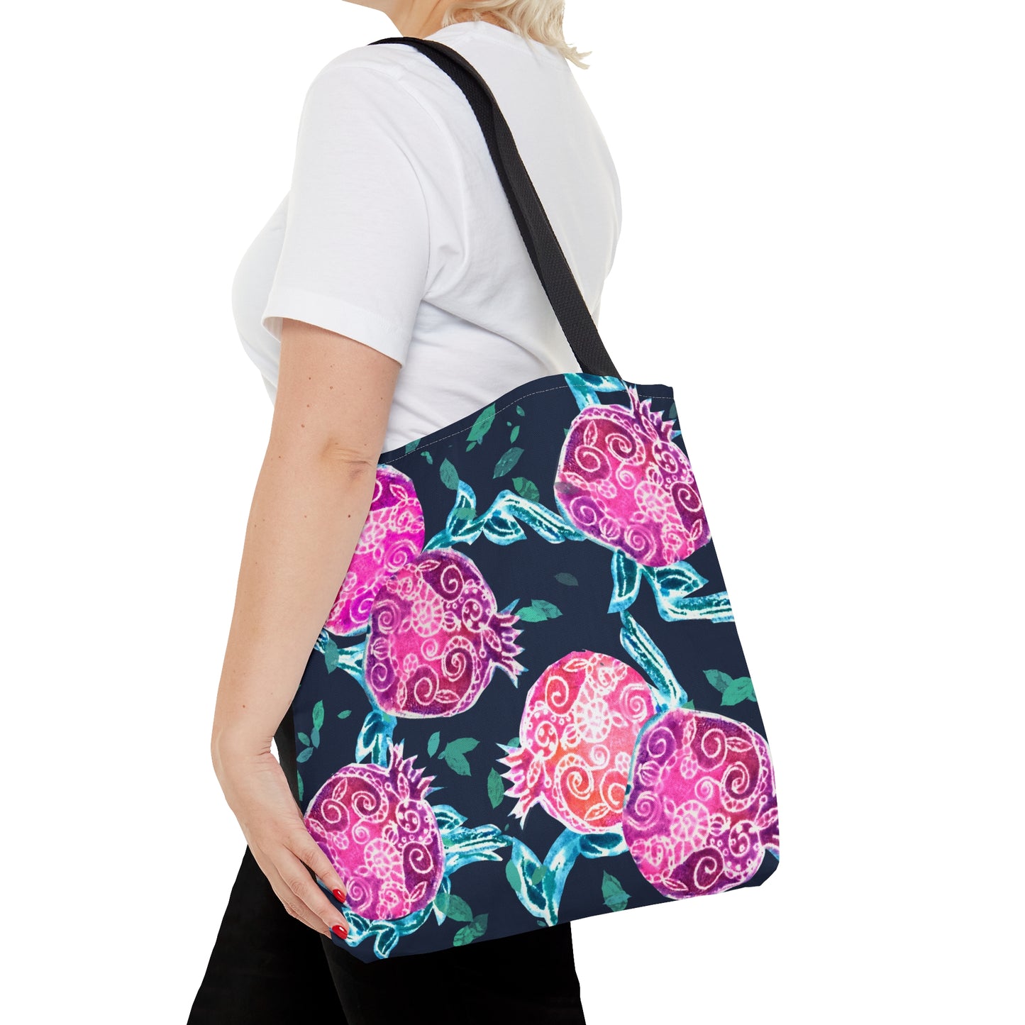 “Pomegranate Whimsy” by Leah Luria Tote Bag