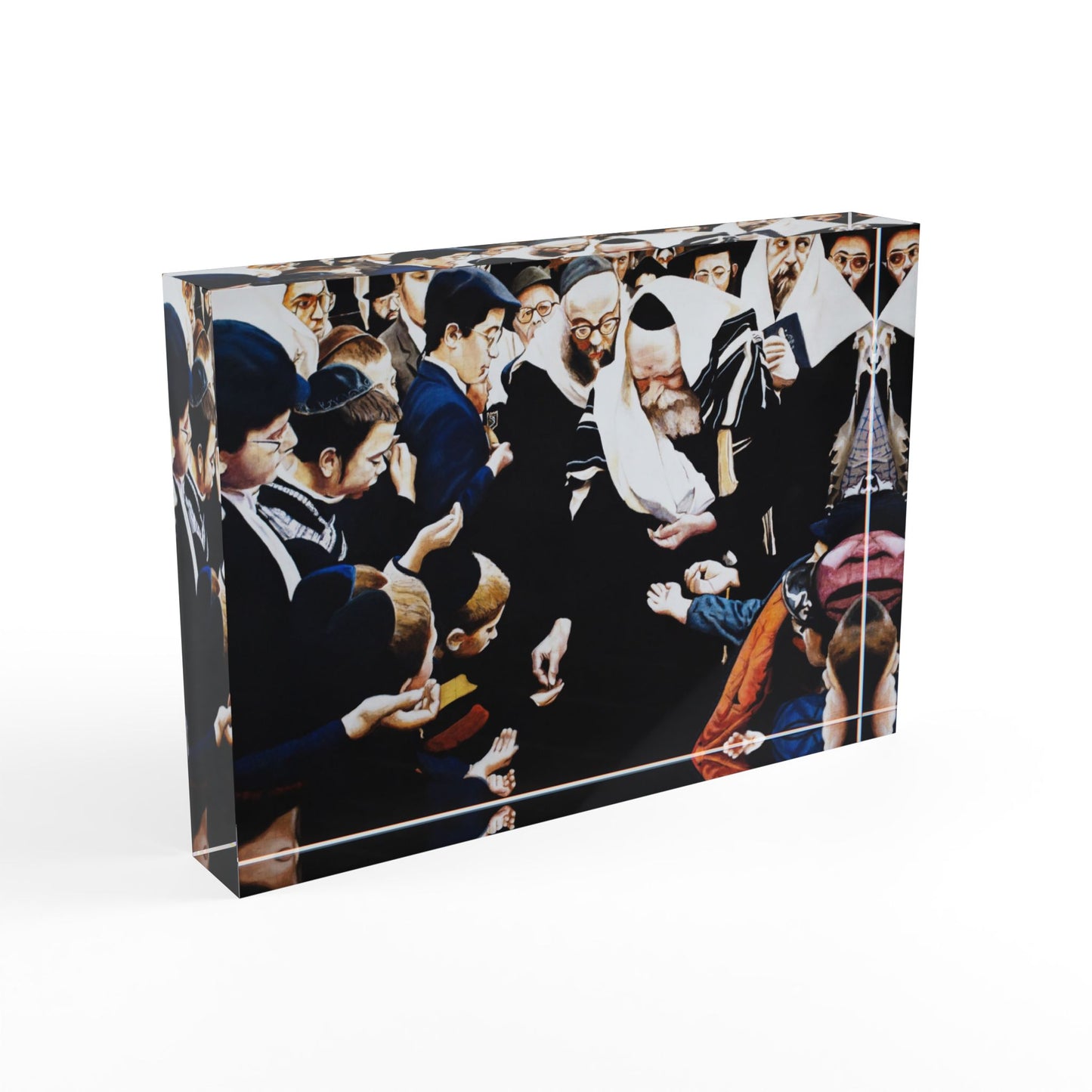 Tzedoqa by Pinchas Bensusan Glossy Acrylic Block