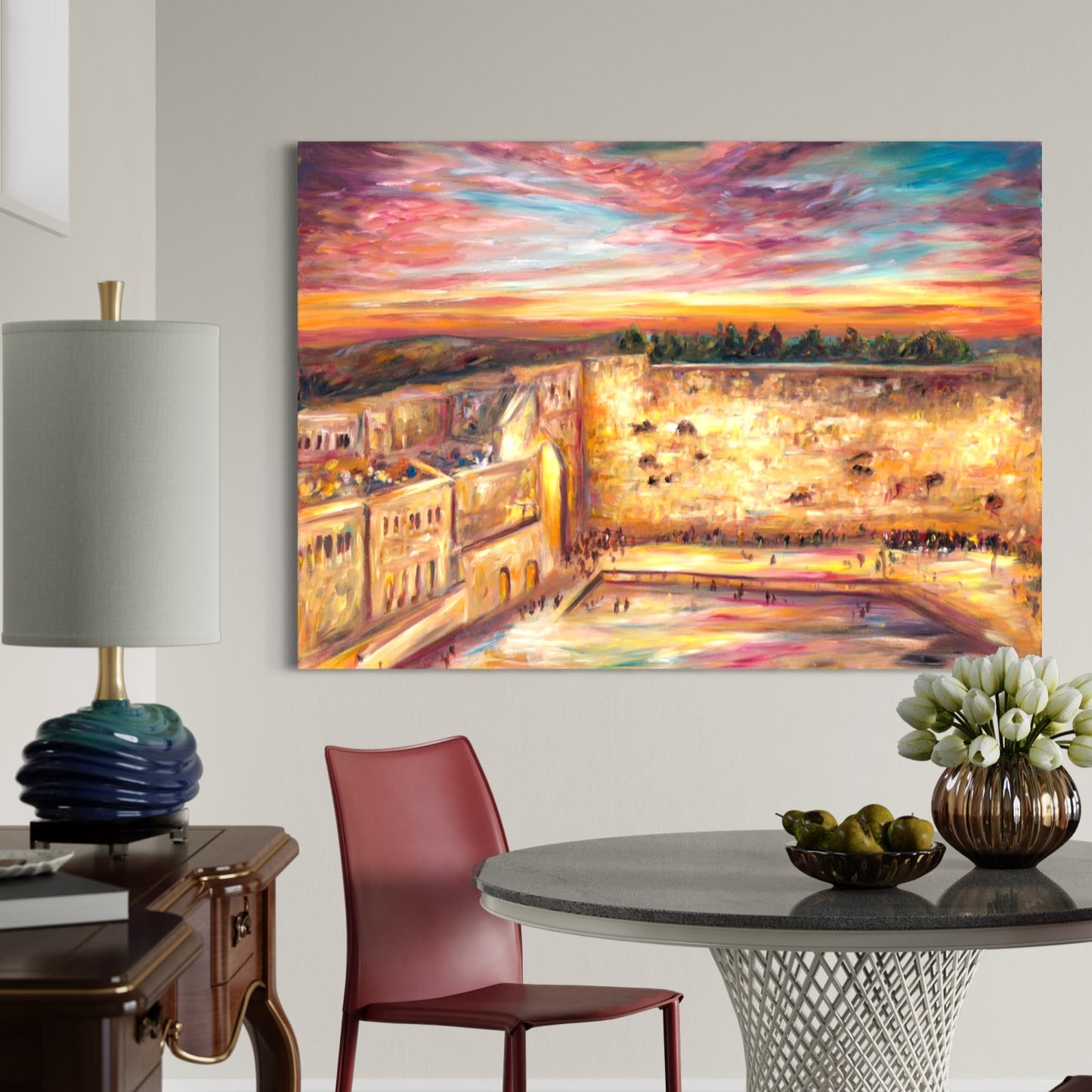 Kotel at Dusk by Pessy Samson Print on Fine Art Paper or Canvas Giclée