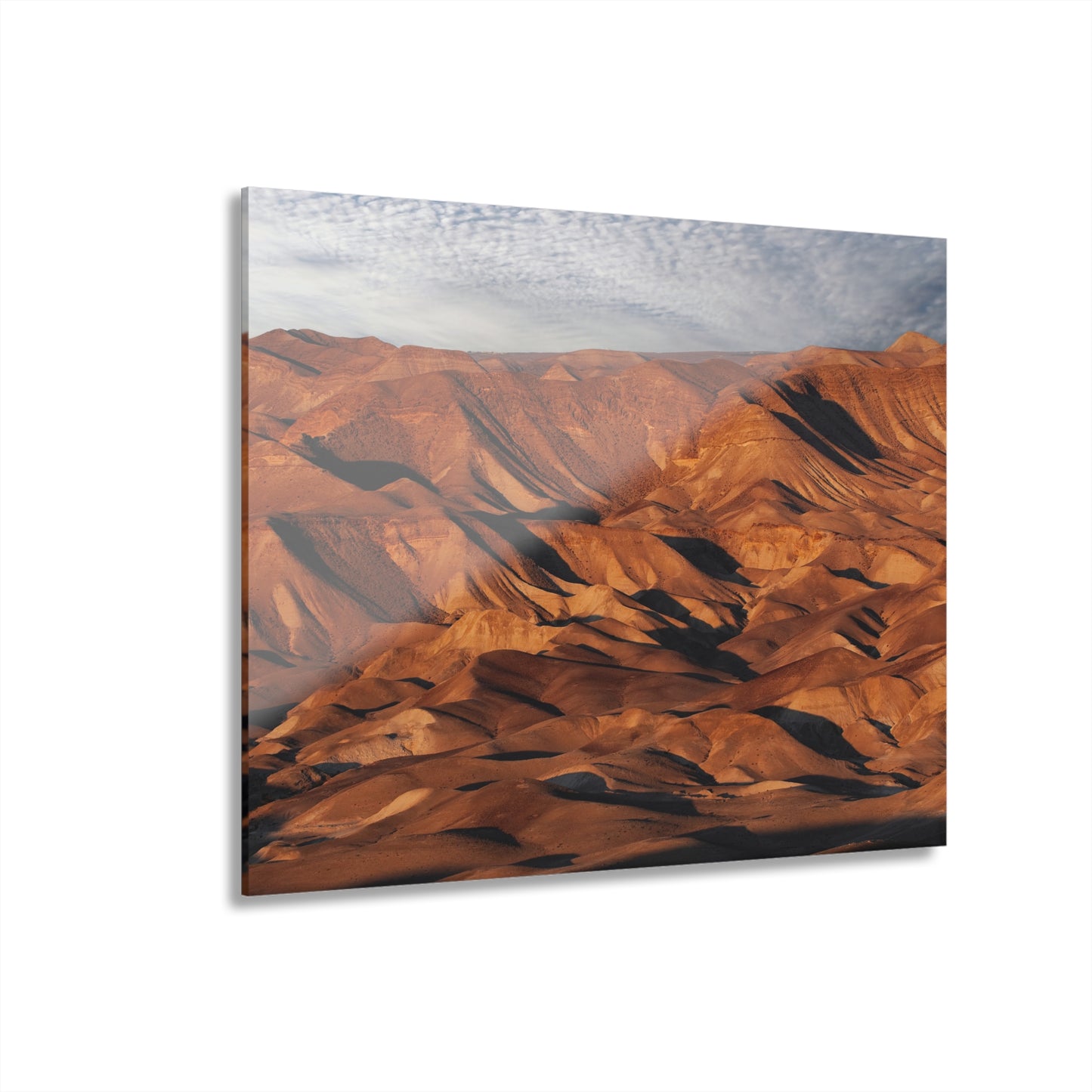 Judean Desert Sunrise by Yehoshua Halevi Photograph - Glossy Acrylic Print (French Cleat Hanging)