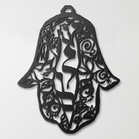 Hamsa of Peace in Israel by Leah Luria Metal Wall Art