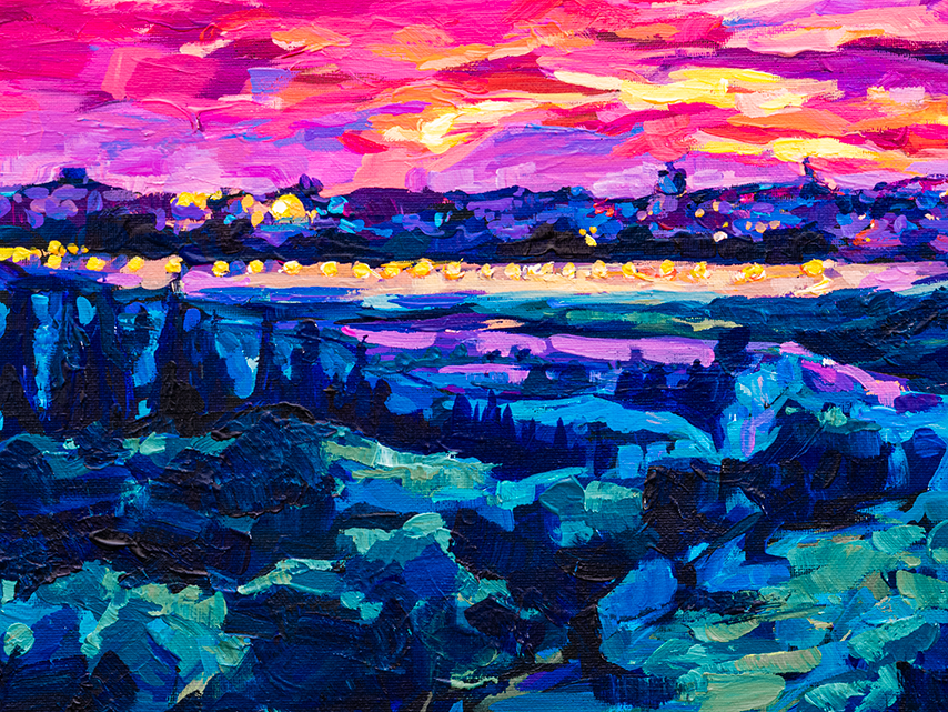 Sacred Horizon: Radiant Sunset over Jerusalem