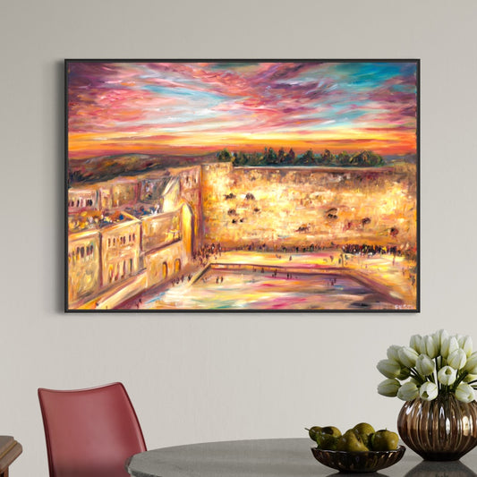 Kotel at Dusk by Pessy Samson Print on Fine Art Paper or Canvas Giclée