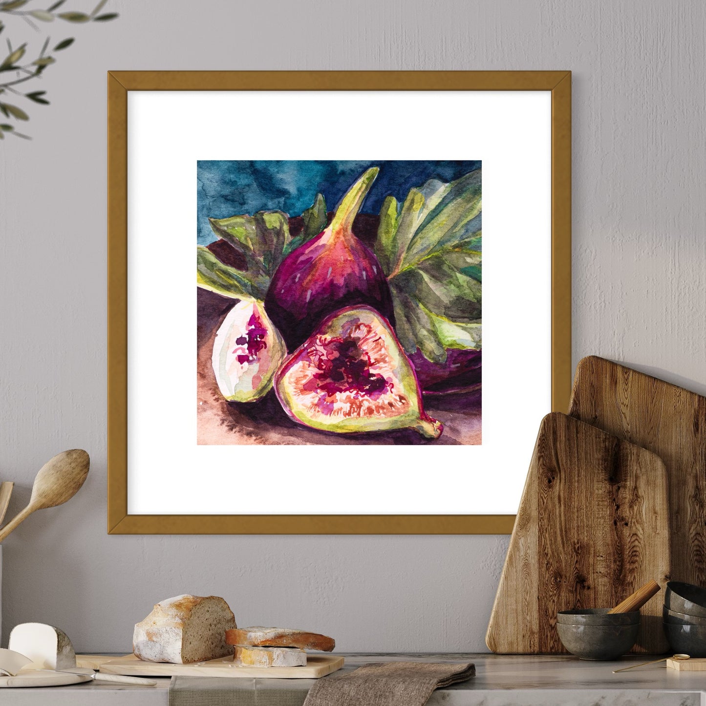 Figs of the 7th Year - Watercolor by Leah Luria