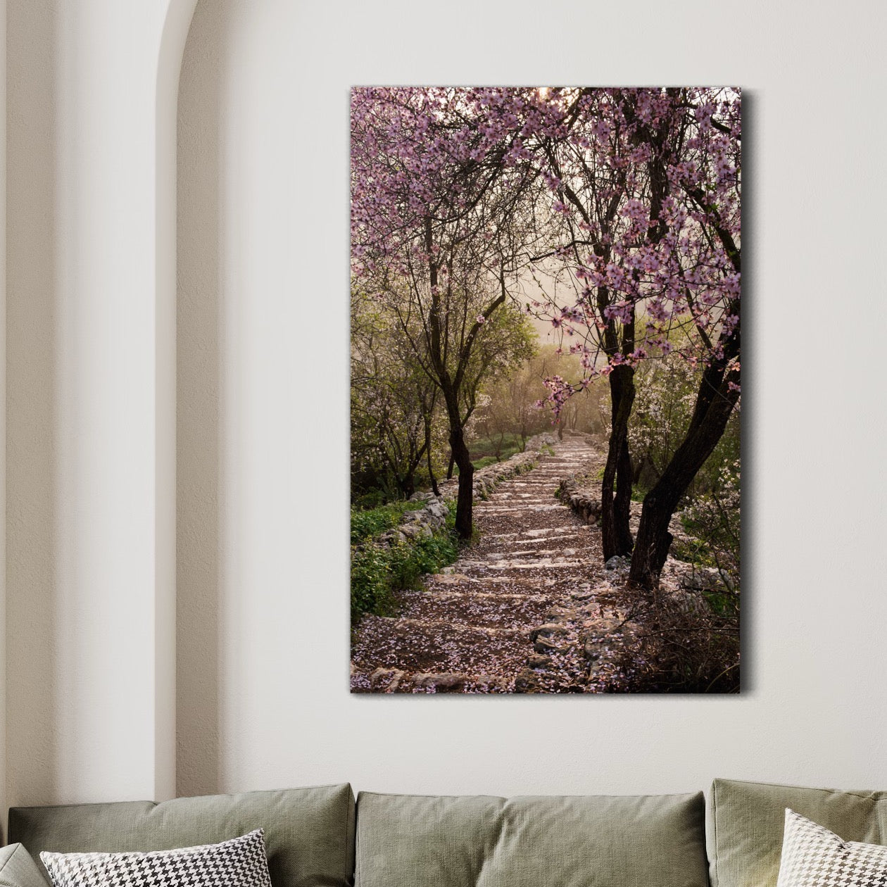 Enchanted Almond Forest by Yehoshua Halevi Photograph - Acrylic Print (French Cleat Hanging)