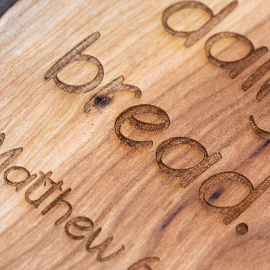 Ahava by Leah Luria Artisan Engraved Wood Serving Board