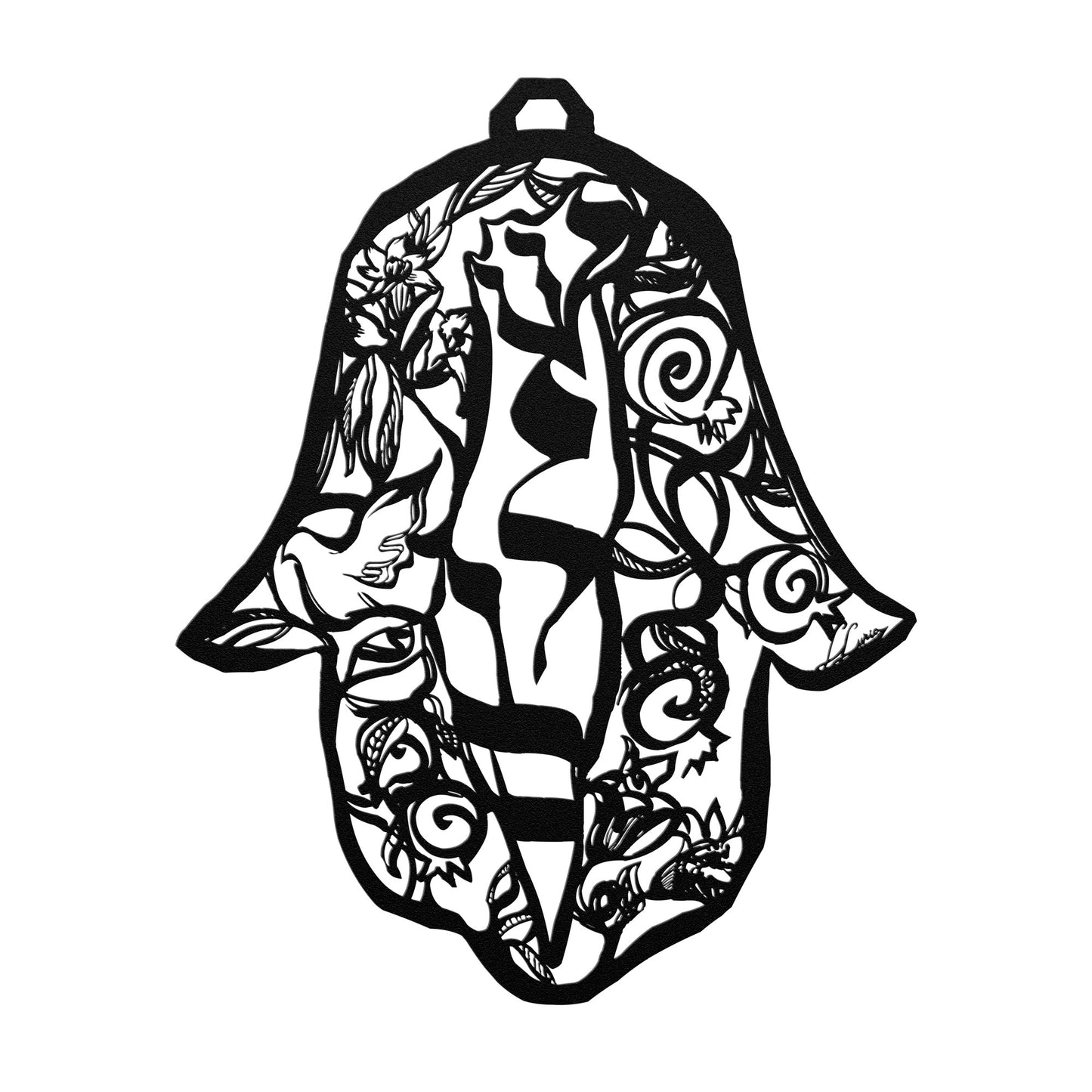 Hamsa of Peace in Israel by Leah Luria Metal Wall Art