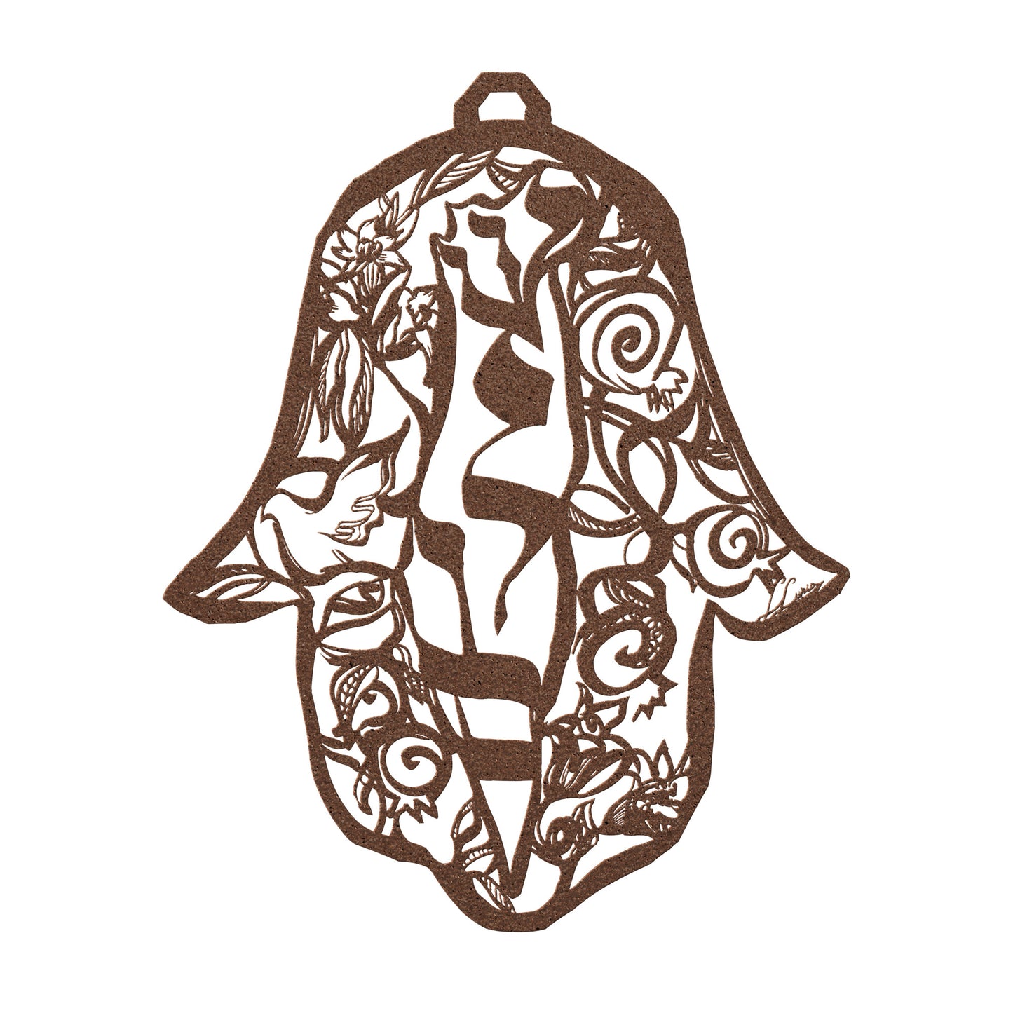 Hamsa of Peace in Israel by Leah Luria Metal Wall Art