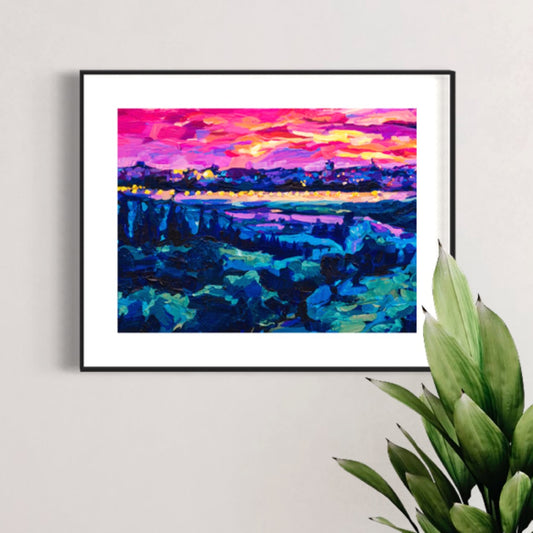 Sacred Horizon: Radiant Sunset over Jerusalem