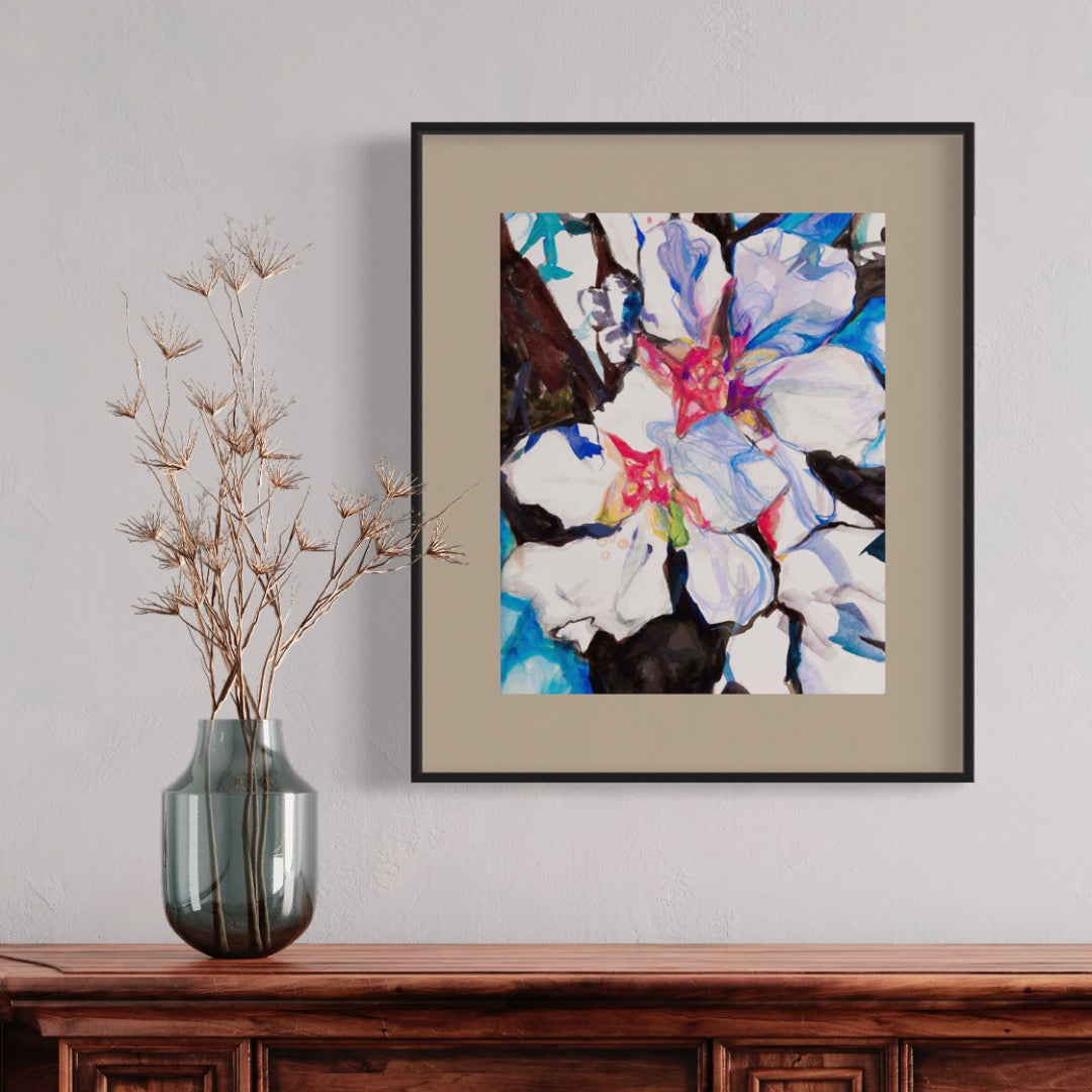 Abstracted Almond Blossom Blooms