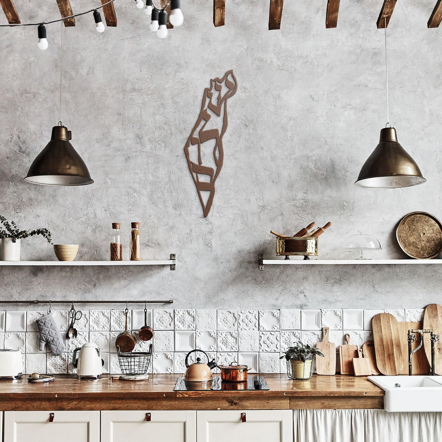 Peace in Israel by Leah Luria - Metal Wall Art