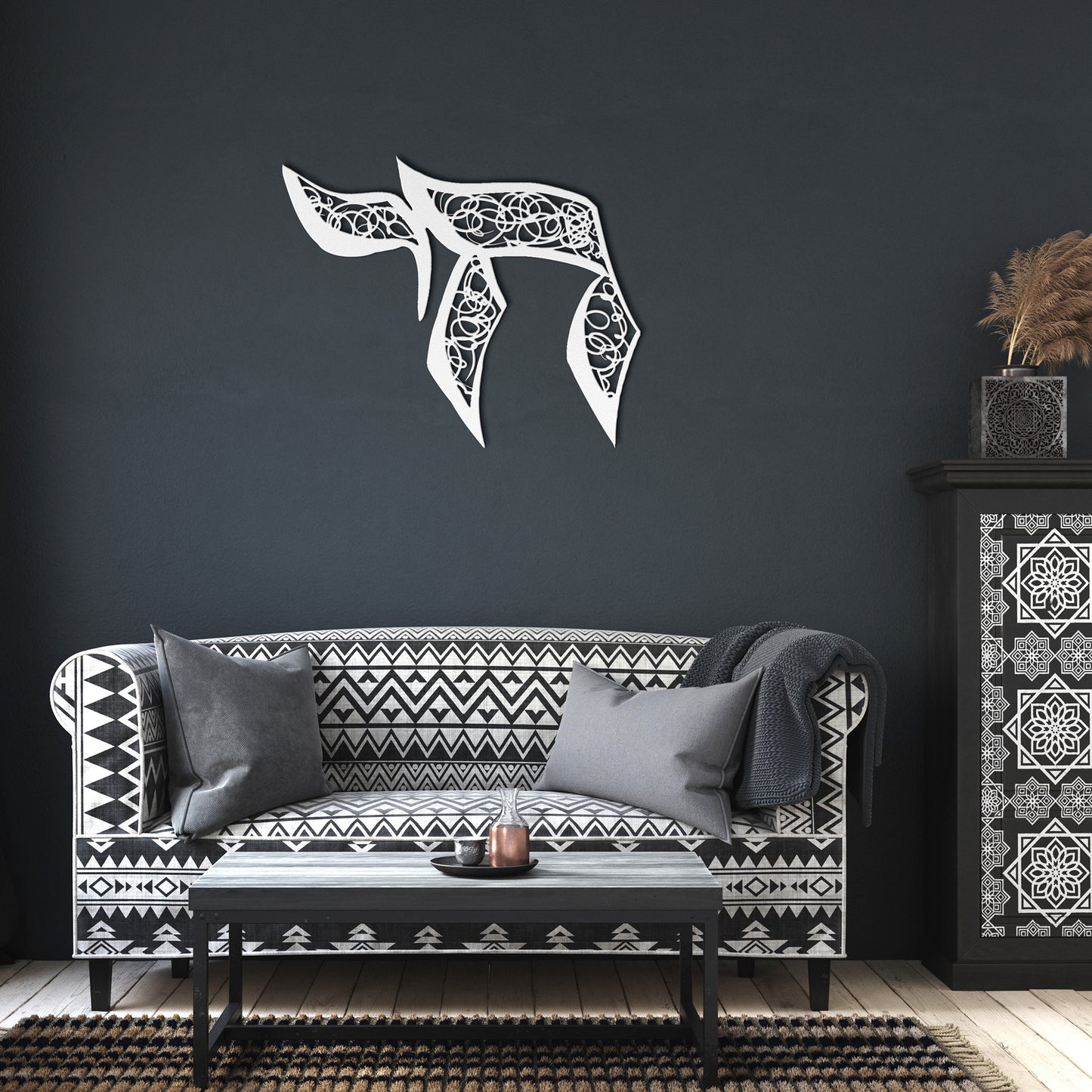 Scribble Chai Metal Wall Art by Leah Luria