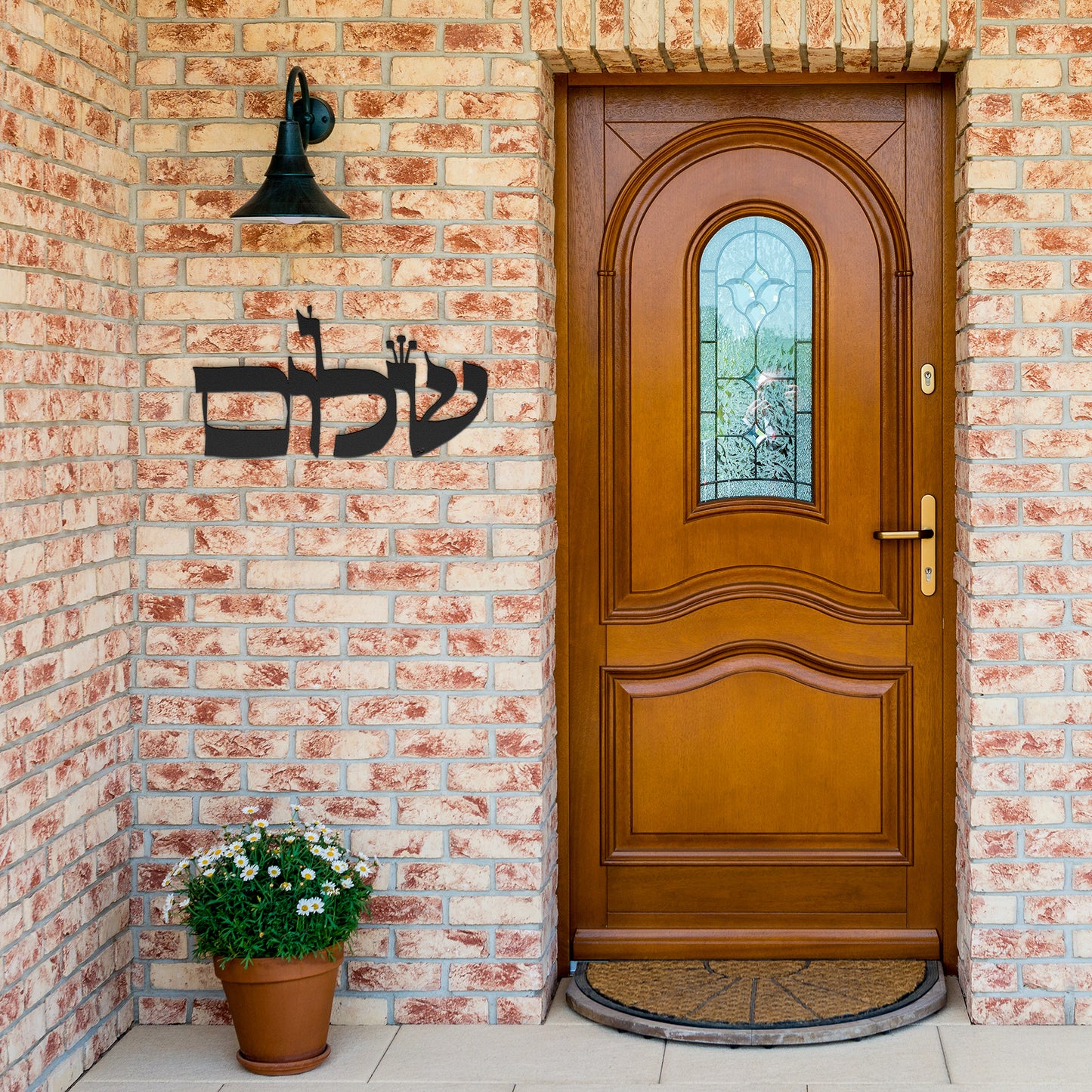 Shalom I by Leah Luria Metal Wall Art