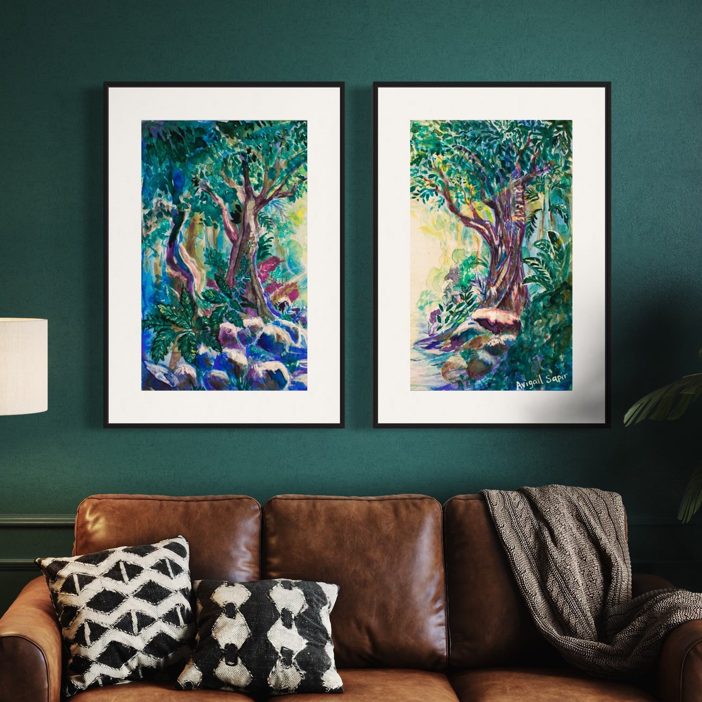 The Journey Begins Diptych Pair by Avigail Sapir - Fine Art Print on Canvas or Paper