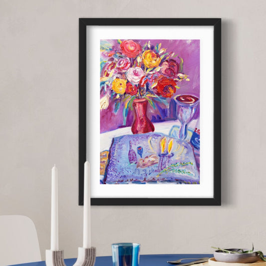 Colors of Shabbat Still Life by Dara Goldschmidt