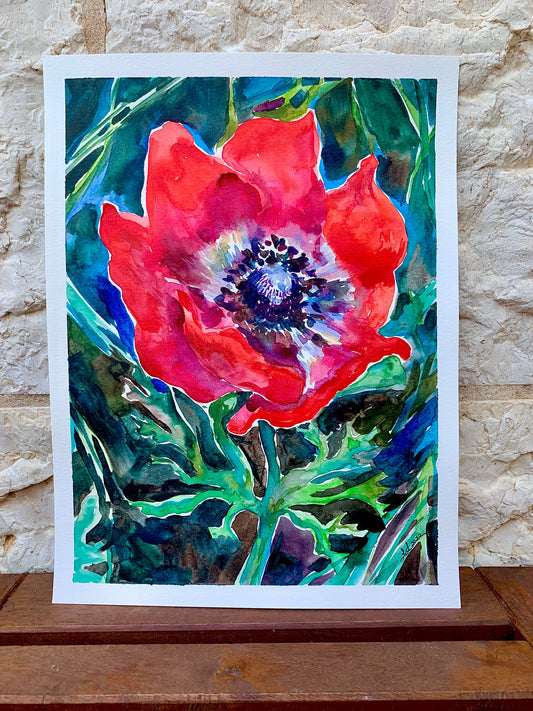 “First Bloom” Kalania Flower in Warm Hues by Leah Luria
