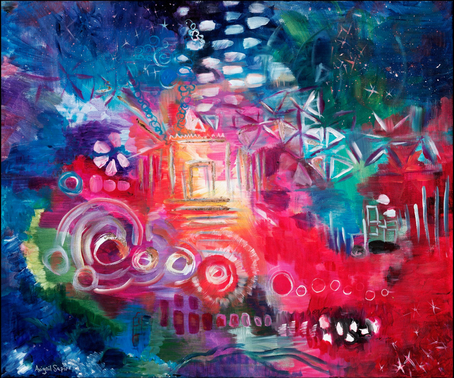Awaken the Inner Light - Abstract Beit Hamikdash (Holy Temple) by Avigail Sapir - Print on Fine Art Paper or Canvas Giclée