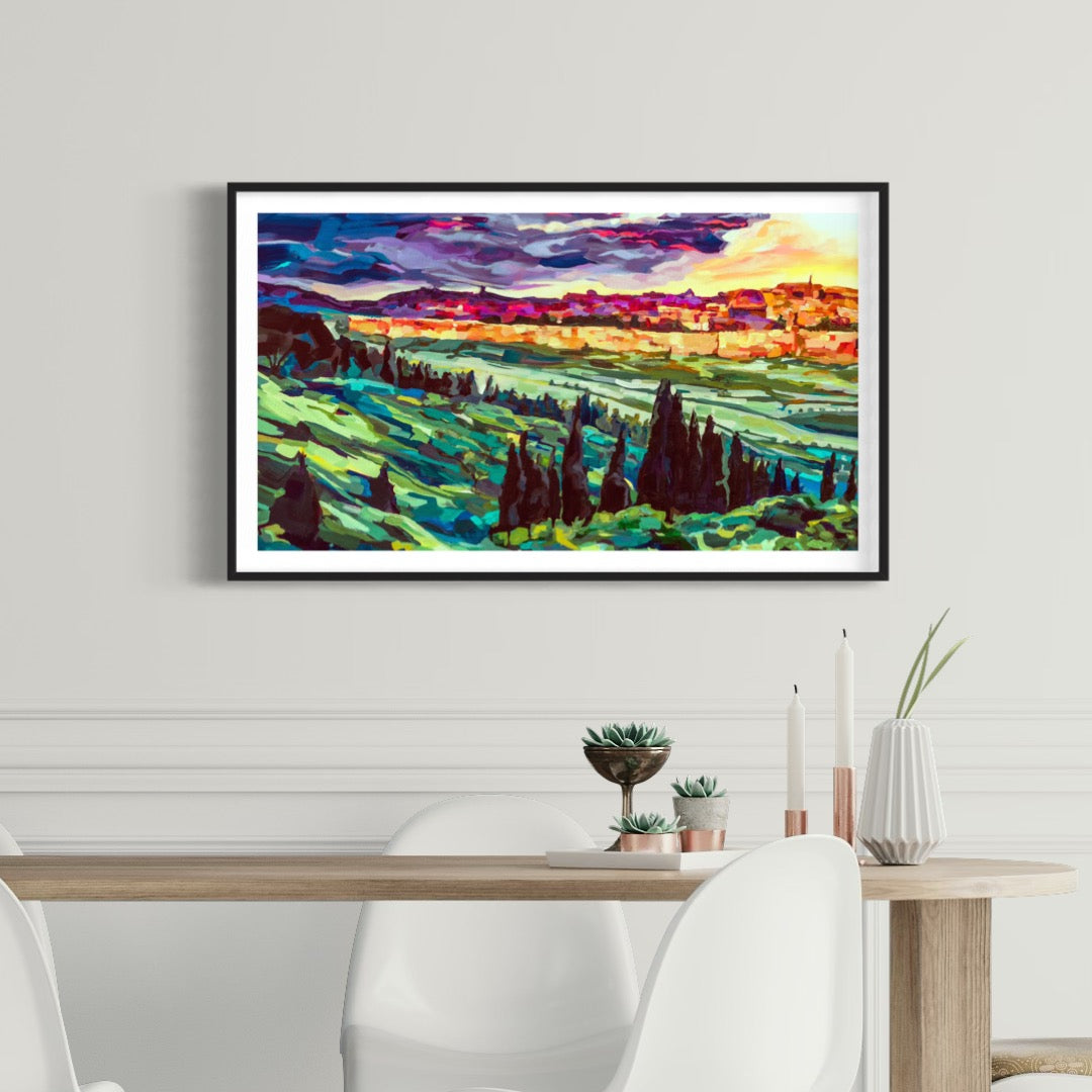 Vibrancy of Jerusalem by Leah Luria Fine Art Print on Paper or Canvas Giclée