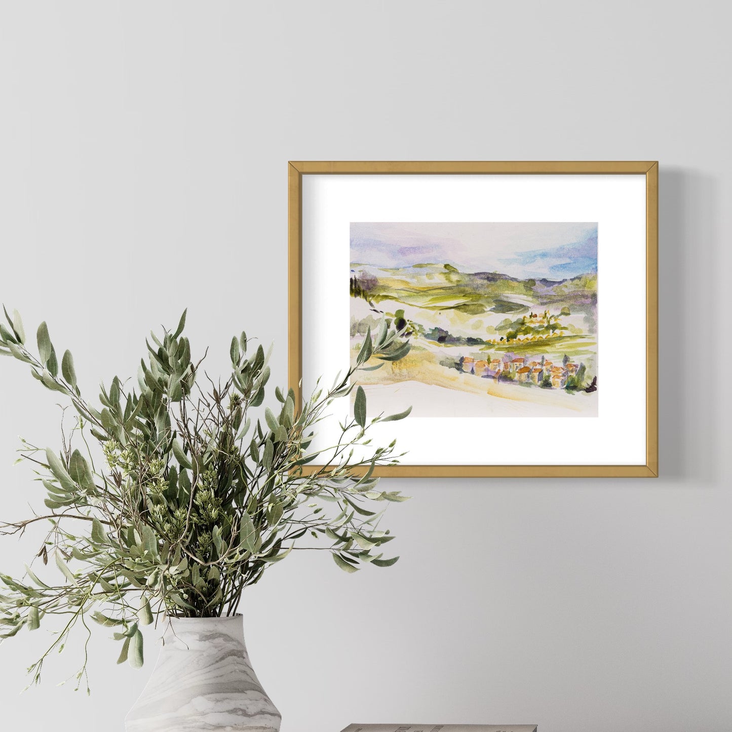 Jerusalem Hills in Plein Air Watercolor