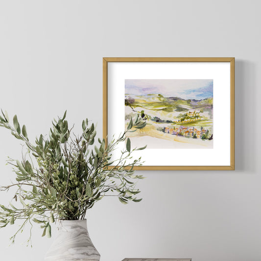Jerusalem Hills in Plein Air Watercolor