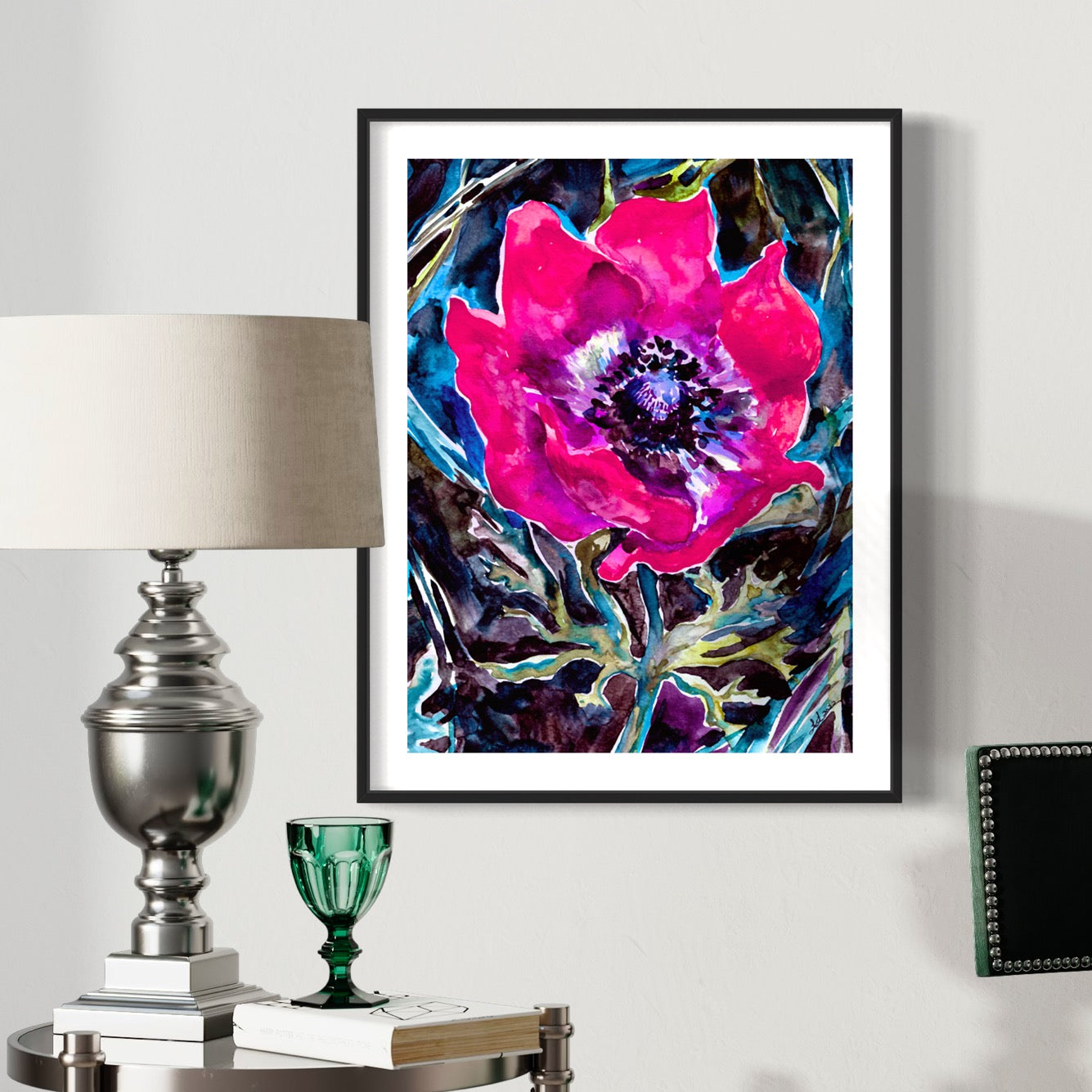 Kalania (Anemone) Flower in Cool Tones