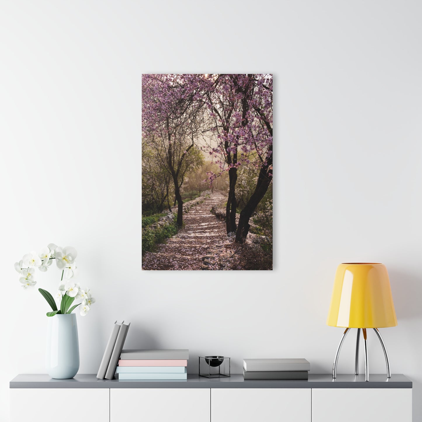 Enchanted Almond Forest by Yehoshua Halevi Photograph - Acrylic Print (French Cleat Hanging)