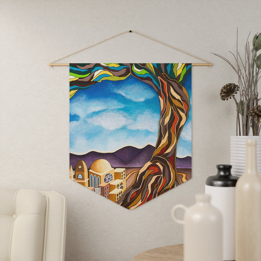 Tree of Life Pennant Tapestry by Yael Flatauer