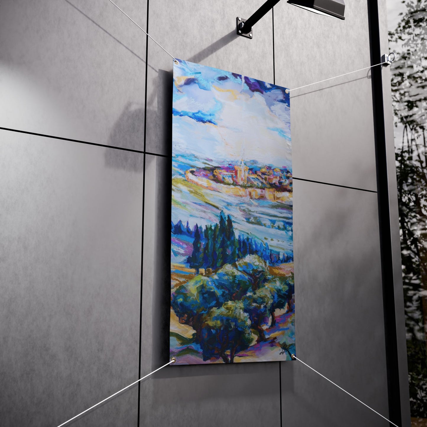 Dreaming of Beis Hamikdash III by Leah Luria Sukkah Tapestry (waterproof)