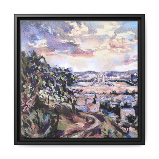 “Homecoming” – Landscape of the Beit HaMikdash by Leah Luria - Framed Canvas