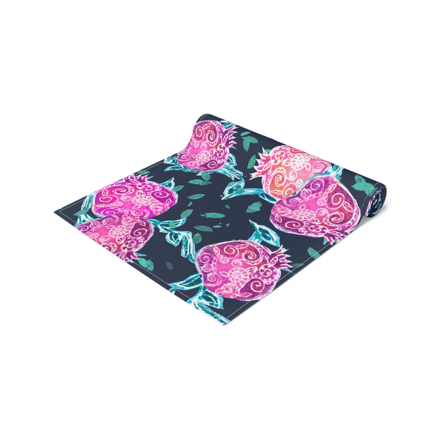 “Pomegranate Whimsy” by Leah Luria Table Runner (Cotton, Poly)