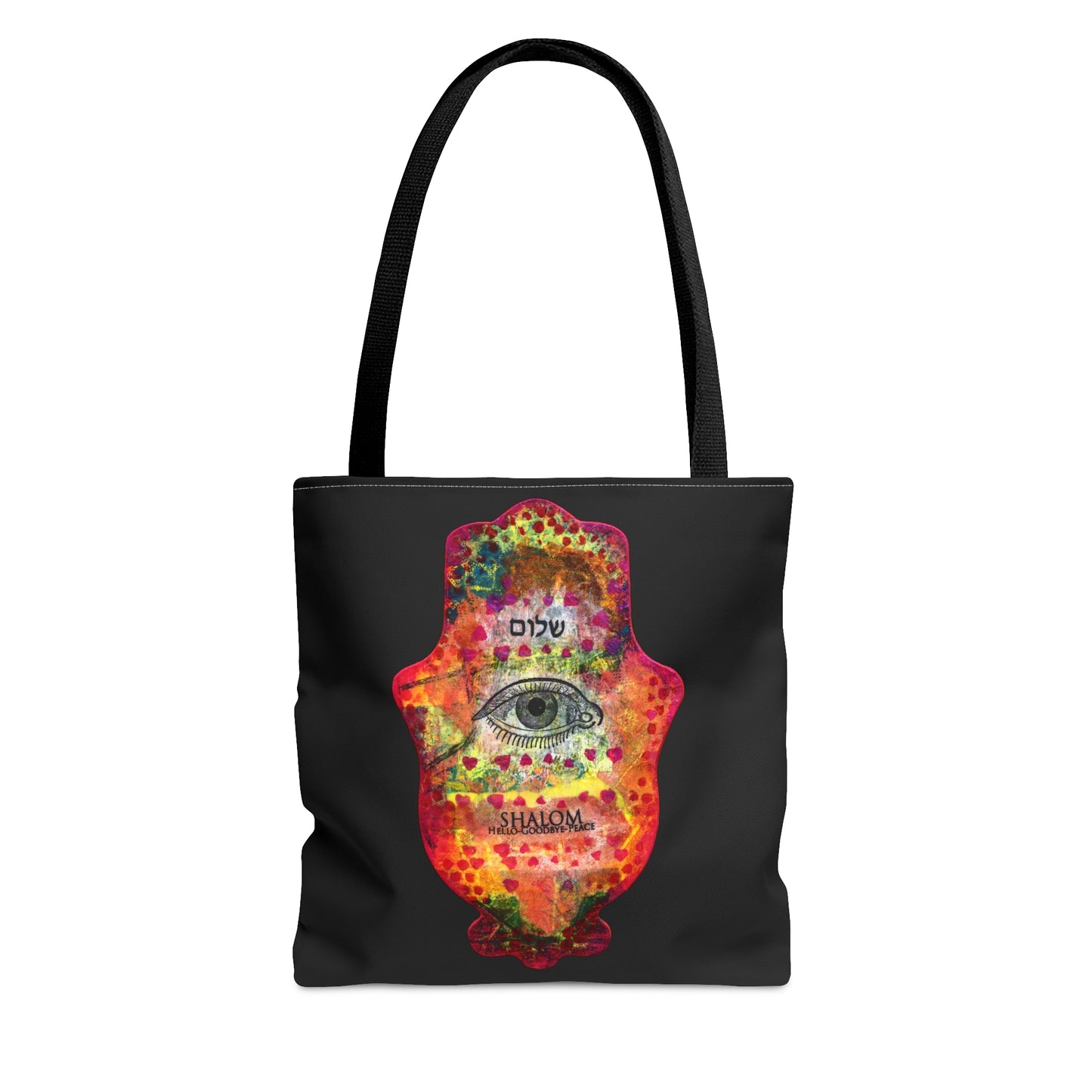 "Hamsa in Blue & Fuchsia" Double Sided Tote Bag by Esther Cohen