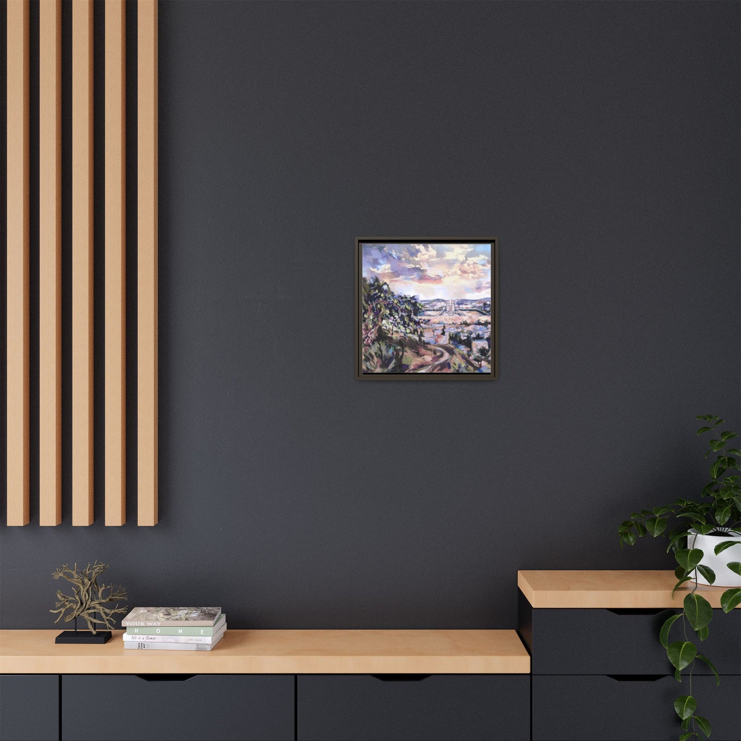 “Homecoming” – Landscape of the Beit HaMikdash by Leah Luria - Framed Canvas