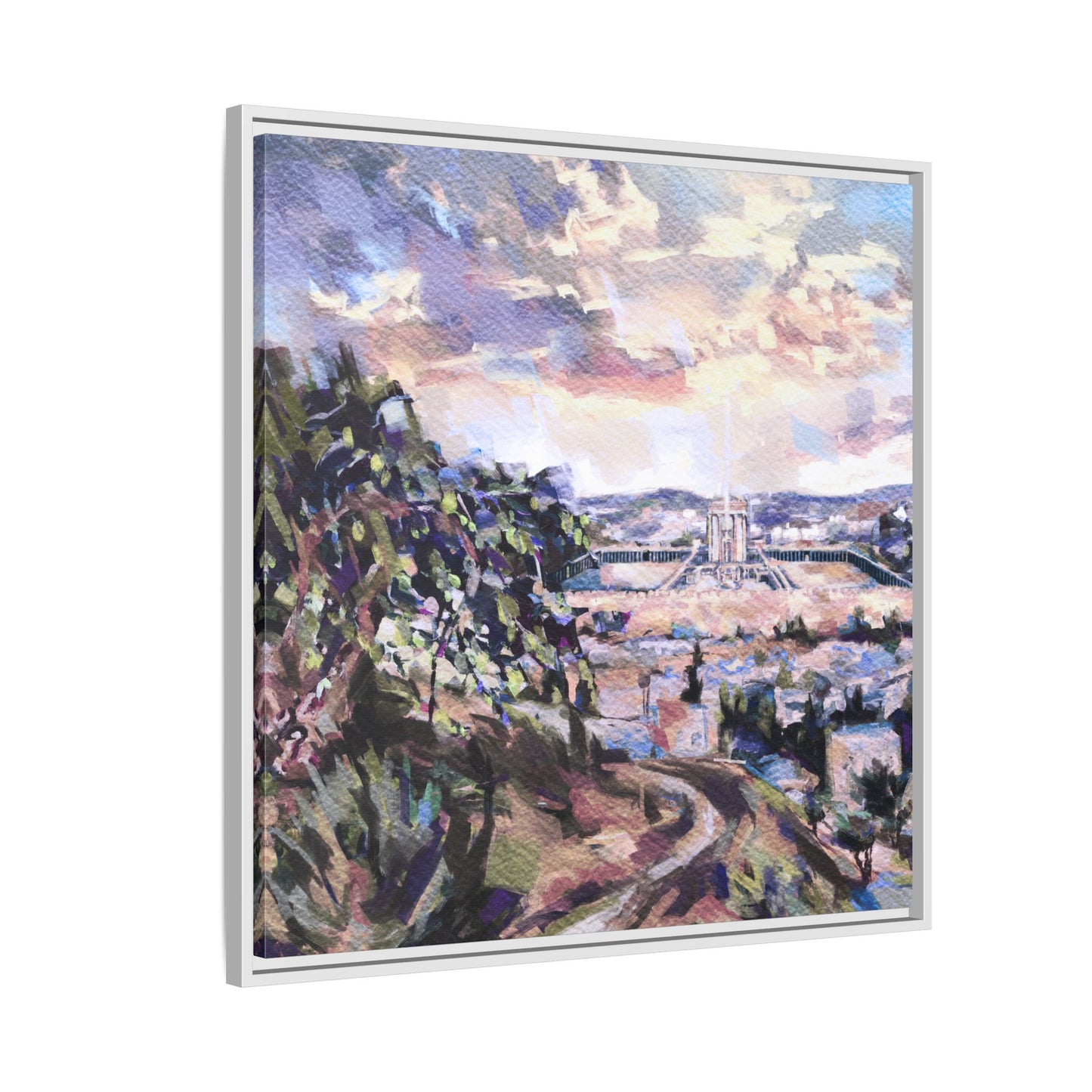 “Homecoming” – Landscape of the Beit HaMikdash by Leah Luria - Framed Canvas