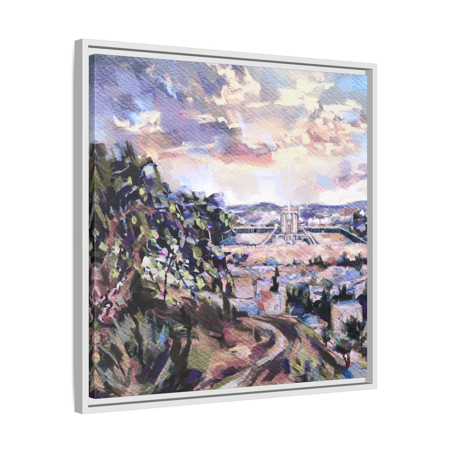 “Homecoming” – Landscape of the Beit HaMikdash by Leah Luria - Framed Canvas