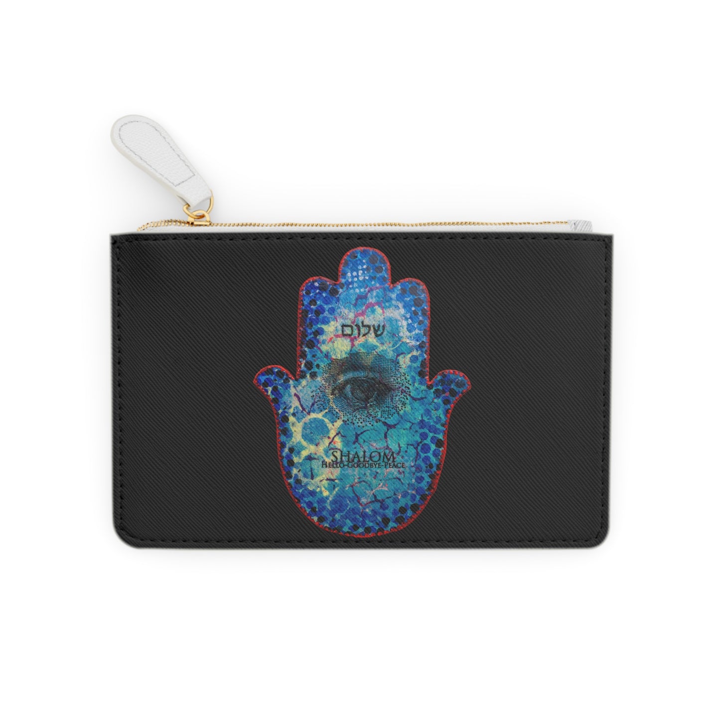 "Hamsa in Blues" by Esther Cohen Mini Clutch Bag